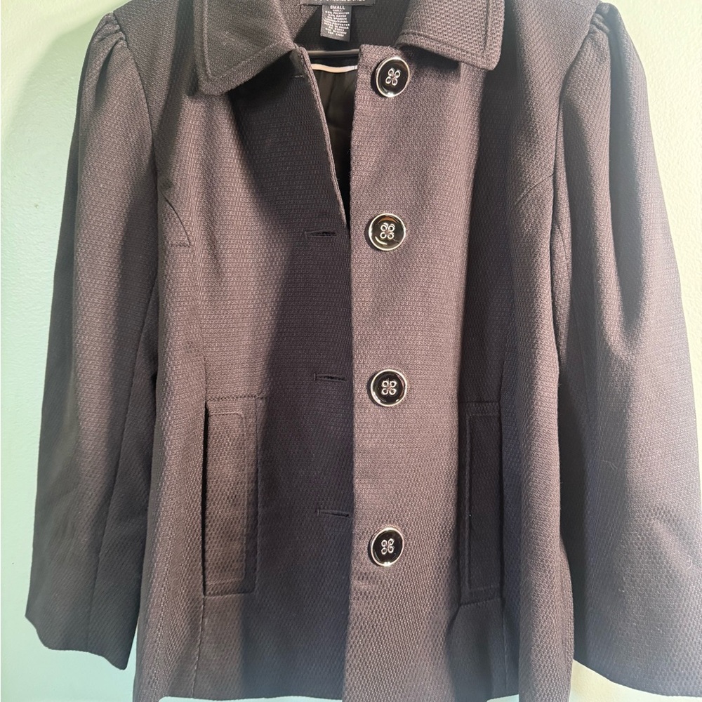Dialogue Black Jacket with Button Details